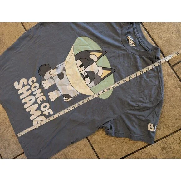 Bluey Cone of Shame T-Shirt Men’s XL Blue Funny Cartoon Graphic Tee Disney - Picture 2 of 11
